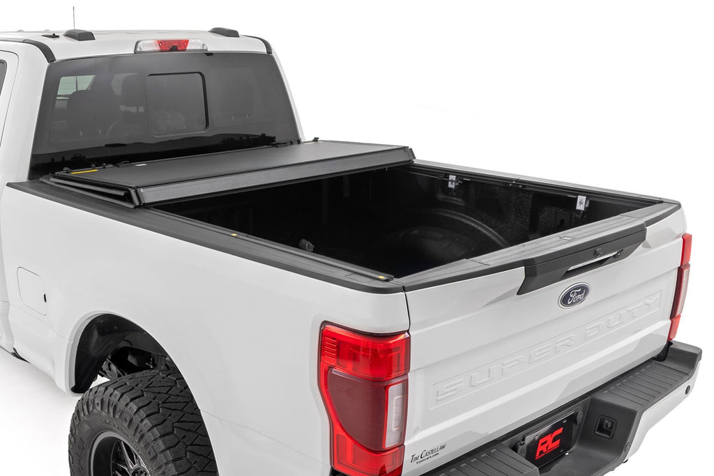 Hard Tri-Fold Flip Up Bed Cover | 6'10" Bed | Ford F-250/F-350 Super Duty (17-25)