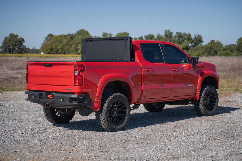 Hard Tri-Fold Flip Up Bed Cover | 5'10" Bed | Chevy/GMC Sierra/Silverado 1500 (19-25) 