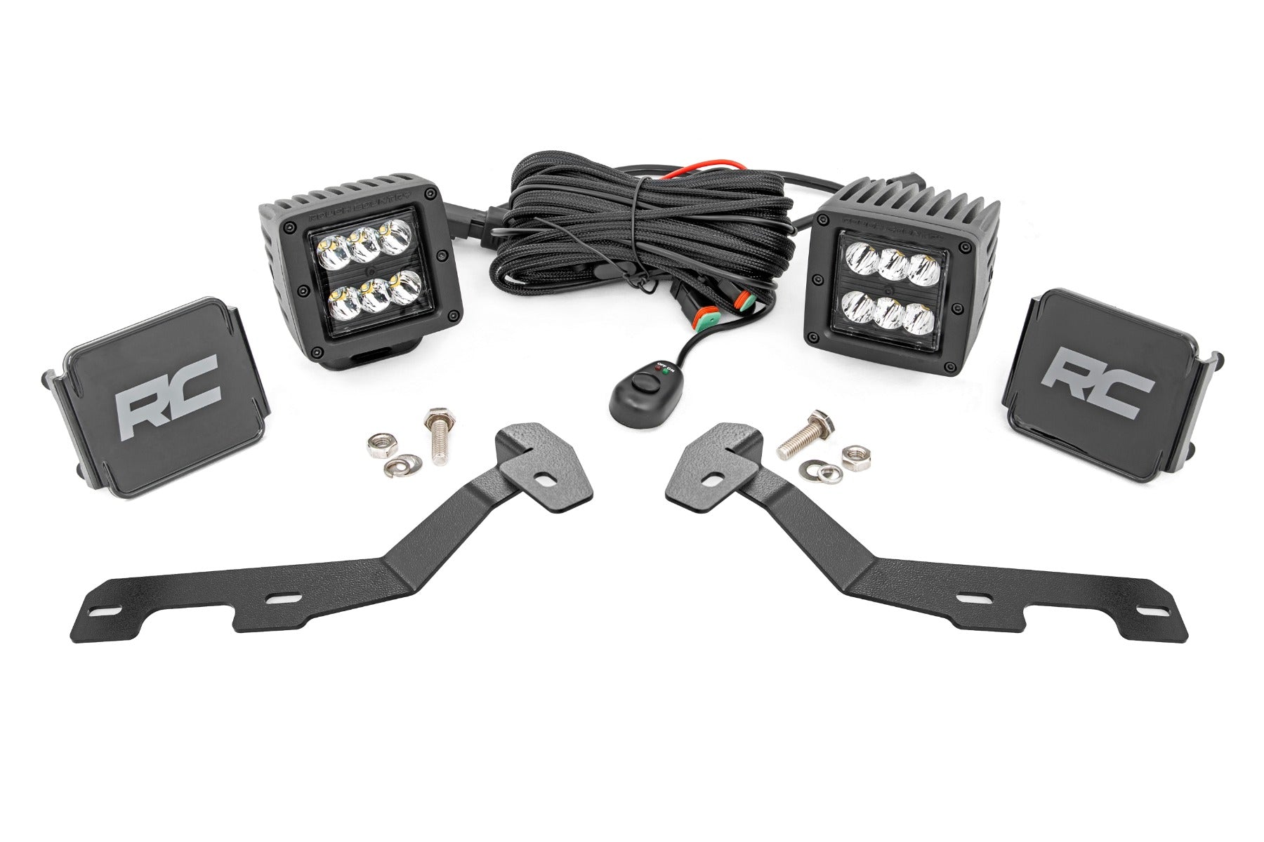 LED Light Kit | Ditch Mount | 2" Black Pair | Spot | Ram 1500 2WD/4WD (19-25)