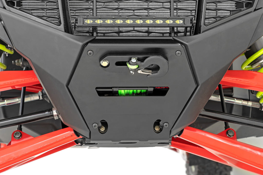 LED Light | Winch Mount | Front | 10" Black Slimline | Polaris RZR Pro R 