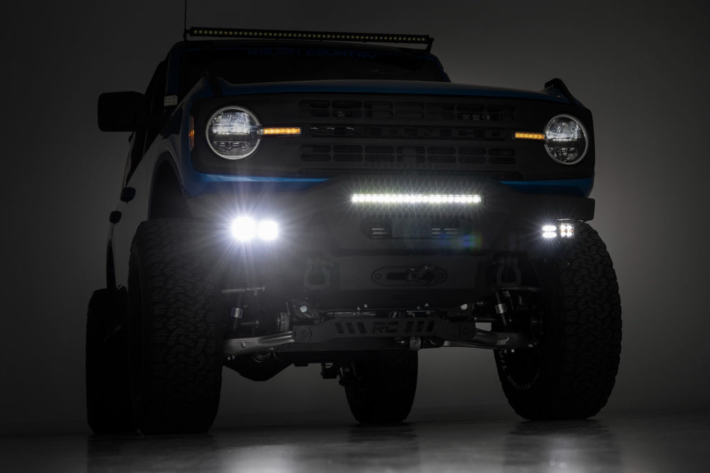 Front Bumper | Modular | Stubby Wings | Flood | Fog | Ford Bronco 4WD (21-25)