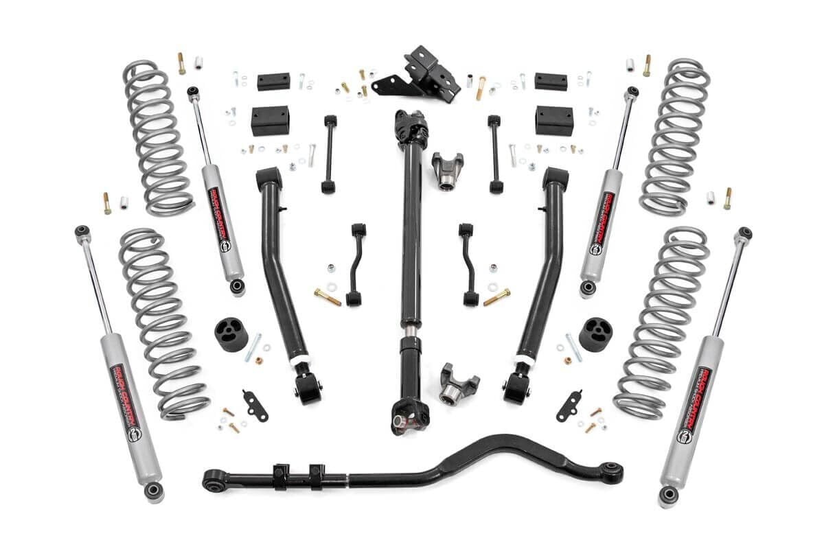 3.5 Inch Lift Kit | Adj Lower | FR D/S | Jeep Wrangler Unlimited 4WD (18-23)