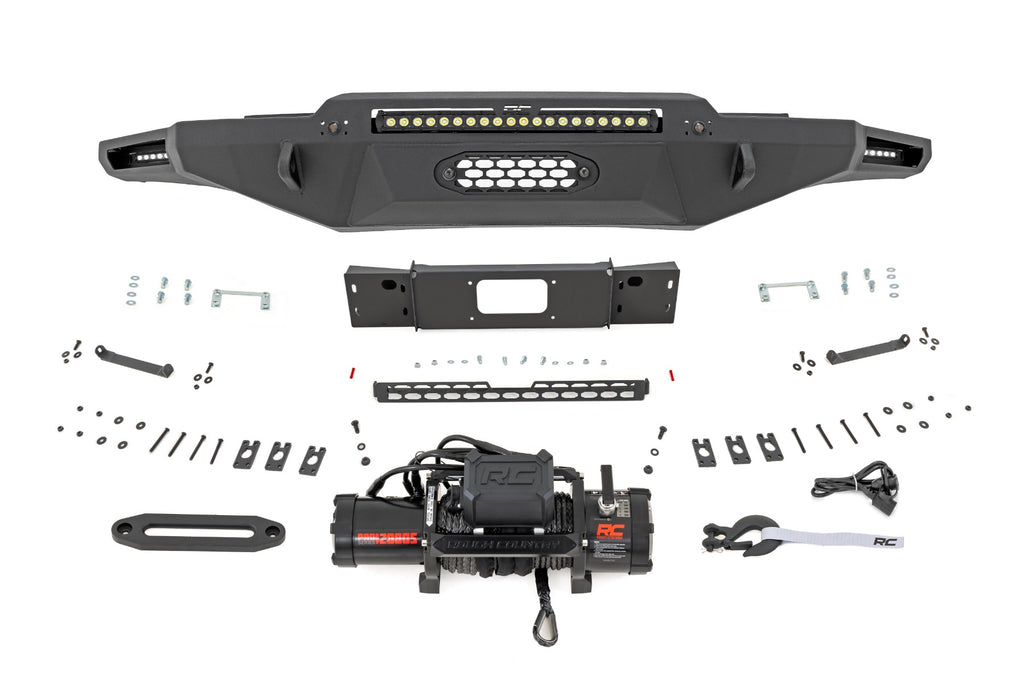 Hybrid Front Bumper | 12000S | Blk LED w/ Amber DRL | Toyota Tundra (22-25)