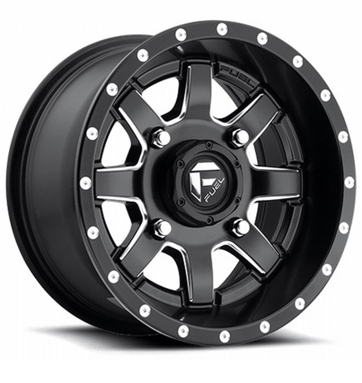 D53822208247 22X12 8-6.5/8-165.1 -44 FUEL MAVERICK MATTE BLACK/MILLED EDGE
