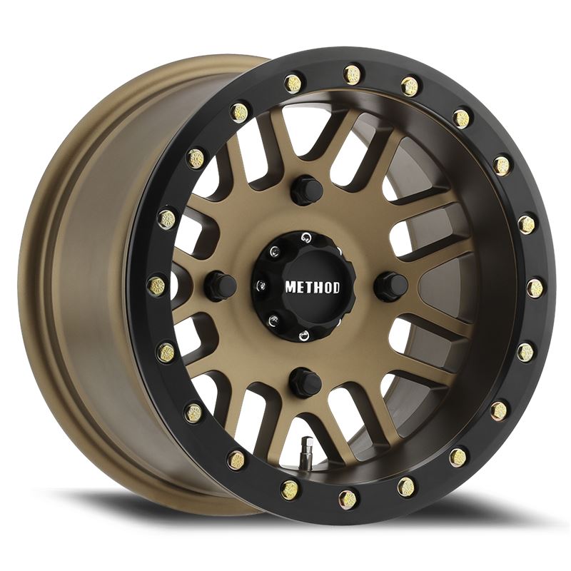 MR40648046944B 14X8 4-156 4+4 -2 ET 132CB METHOD MR406 UTV BEADLOCK BRONZE W/MATTE BLK RING