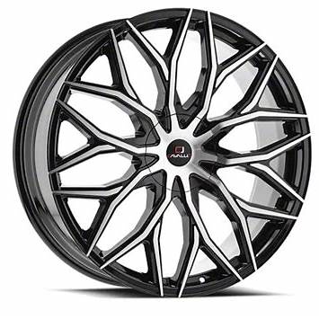 CLV-37228551143120+38BM Cavallo CLV-37 22x8.5 5x114.3 5x120 38 Cb 74.1 Gloss Black & Machined