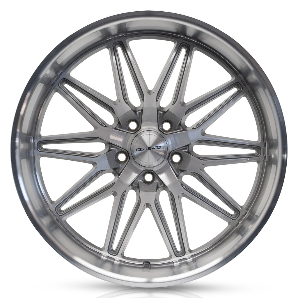 ALCATRAZ Gloss Brushed with Diamond Cut Lip Wheels by CORSART