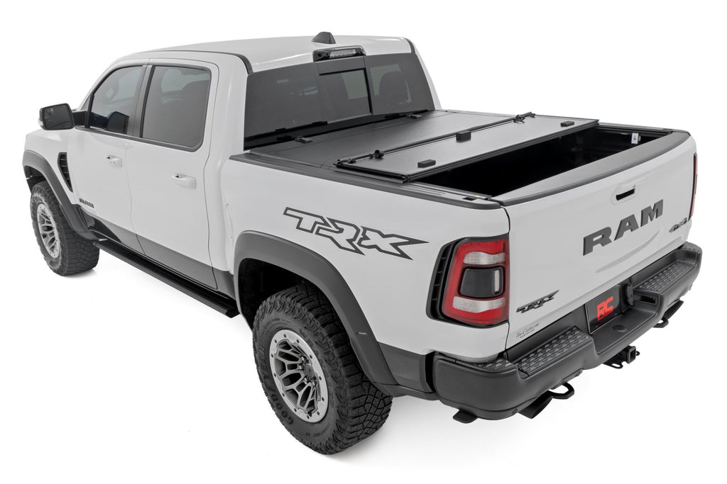 Hard Tri-Fold Flip Up Fold Bed Cover | 5'7" Bed | Ram 1500 (19-25)/1500 TRX (21-24) 