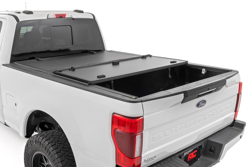 Hard Tri-Fold Flip Up Bed Cover | 6'10" Bed | Ford F-250/F-350 Super Duty (17-25)