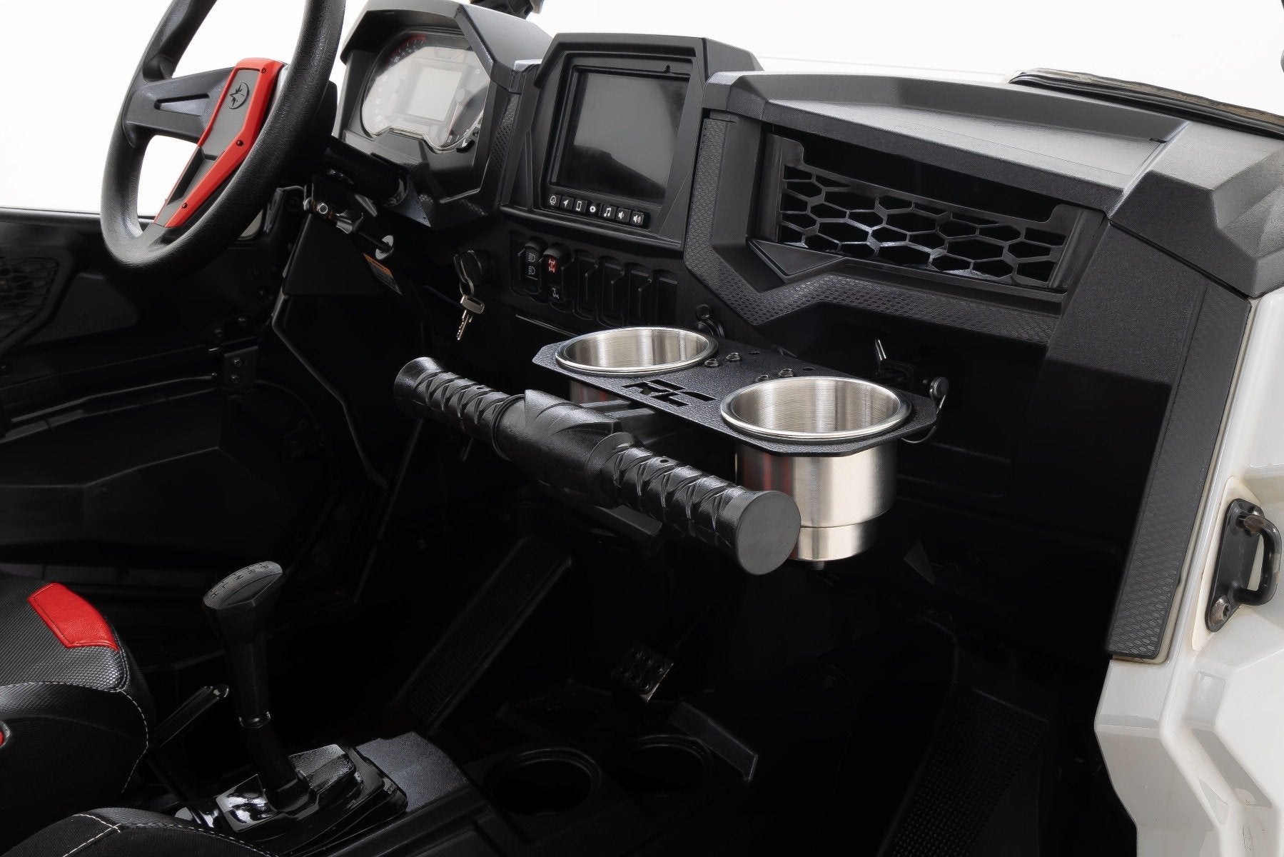Passenger Grip Handle Dual Cup Holder | Polaris RZR S 570/RZR S4 1000 