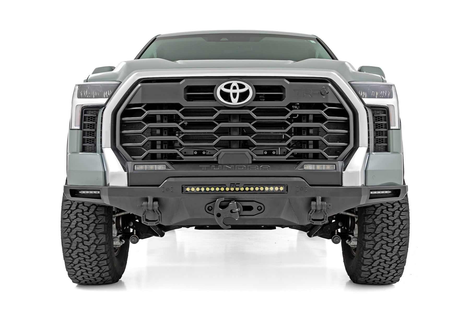 Hybrid Front Bumper | 12000S | Blk LED w/ White DRL | Toyota Tundra (22-25)