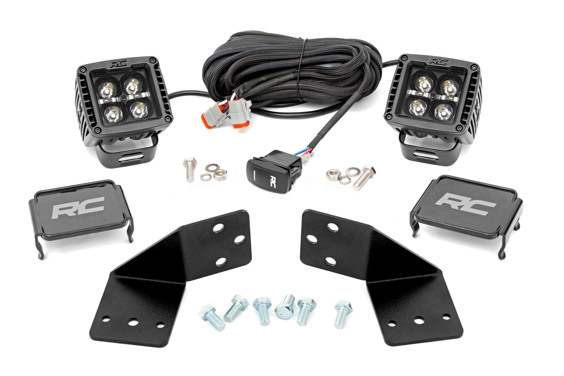 LED Light Kit | Rear Mount | 2" Black Pair | White DRL | CFMOTO UFORCE 1000