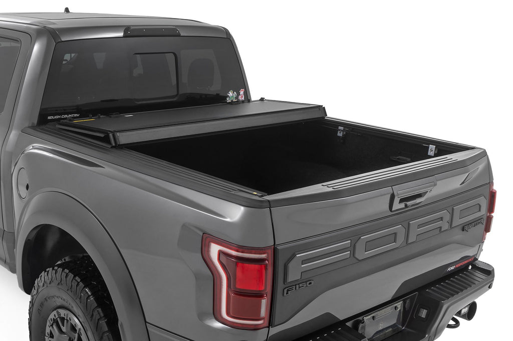 Hard Tri-Fold Flip Up Bed Cover | 5'7" Bed | Ford F-150 (21-25)/F-150 Lightning (22-25) 