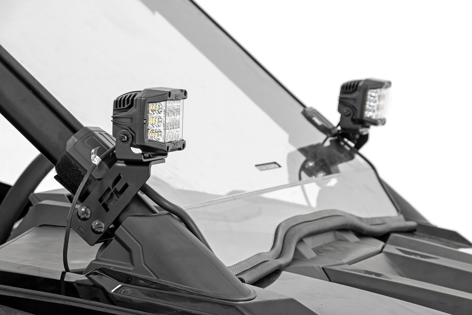 LED Light Kit | "A" Pillar Mount | 2" Chrome Pair | Wide Angle | Polaris RZR PRO XP 