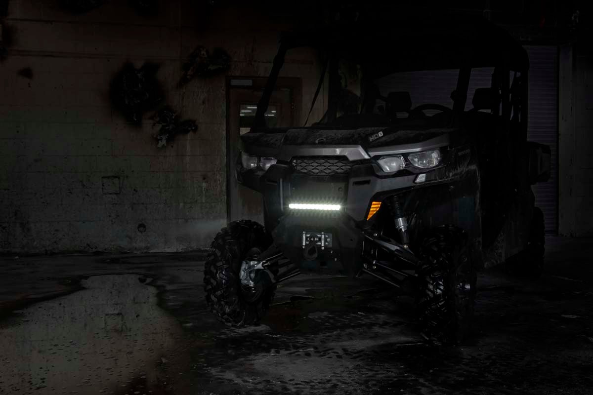 12 Inch Black Series LED Light Bar | Single Row | Cool White DRL