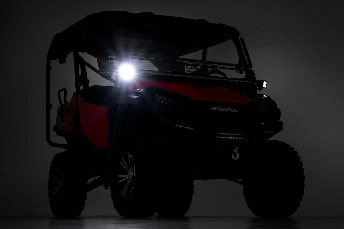 LED Light Kit | Cage Mount | 2" Black Pair | White DRL | Honda Pioneer 1000-5 