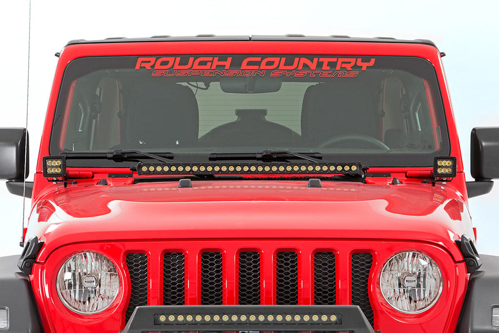LED Light Kit | Hinge Mount | 2" Black Pair | White DRL | Jeep Gladiator JT/Wrangler JL (18-25)