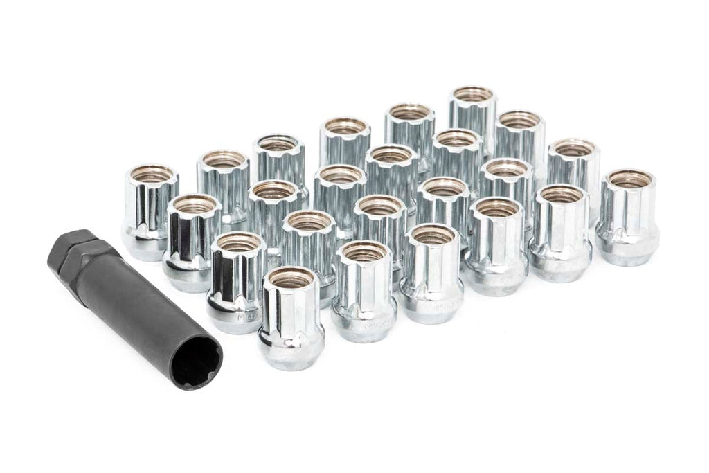 M14 x 2.0 Lug Nut Set of 24 | Chrome | Open End