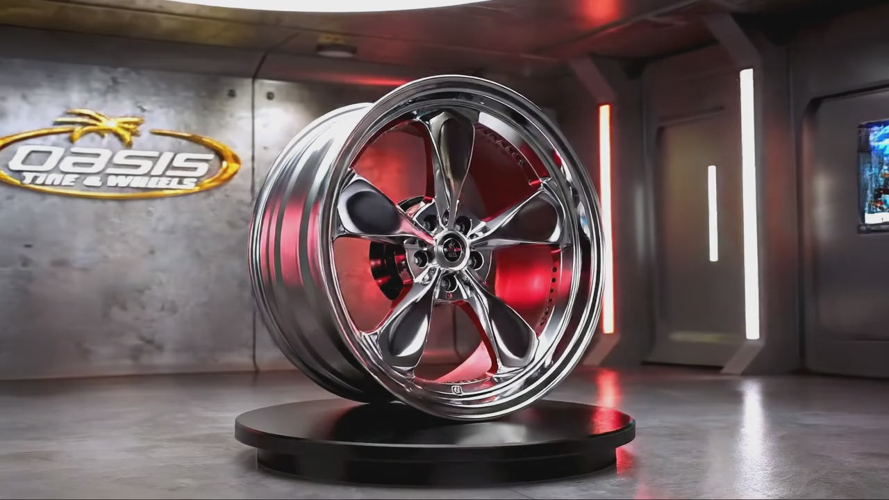 AR605M77580C 17X7 5-100 AMERICAN RACING 605 CHROME WHEEL +45MM