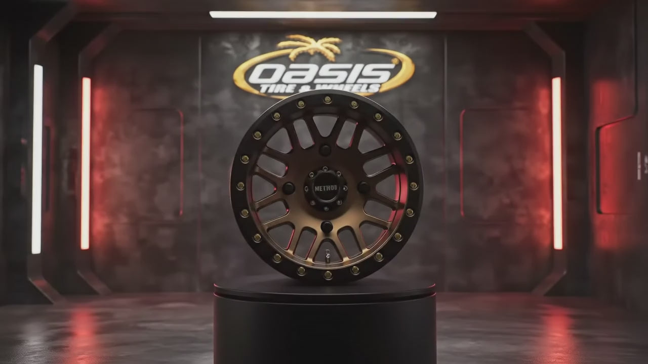 MR40648046944B 14X8 4-156 4+4 -2 ET 132CB METHOD MR406 UTV BEADLOCK BRONZE W/MATTE BLK RING