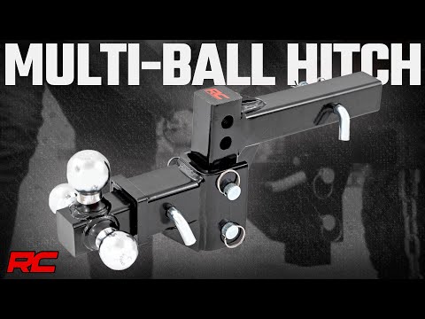 Adjustable Trailer Hitch | 6 Inch Drop | Multi-Ball Mount | Fits 2 Inch Receiver - Video
