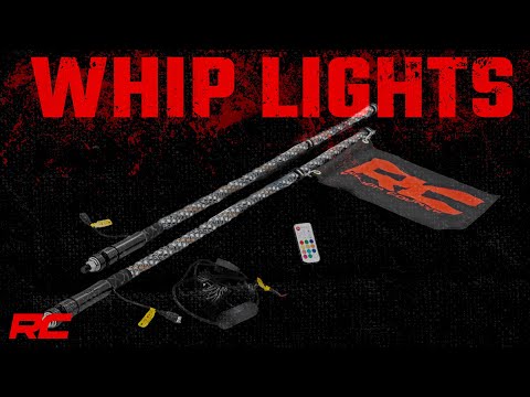 Whip Mount | Bed | 4' Multl-Color LED Whip Pair | Polaris General/Ranger 1000/Ranger XP 900/1000 - Video