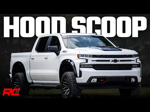 Hood Scoop | GAZ Summit White | Chevy Silverado 1500 2WD/4WD (2019-2025 & Classic) - Video