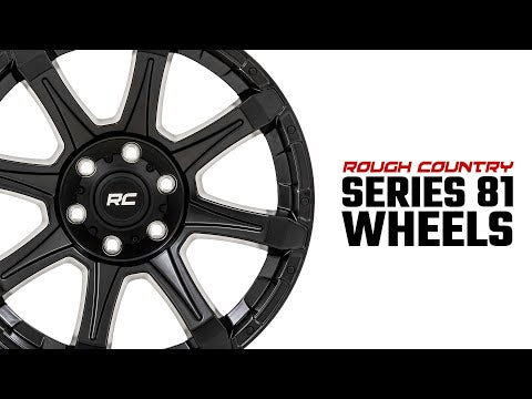 Rough Country 81 Series Wheel | One-Piece | Semi Gloss Black | 20x10 | 6x135 | -19mm - Video