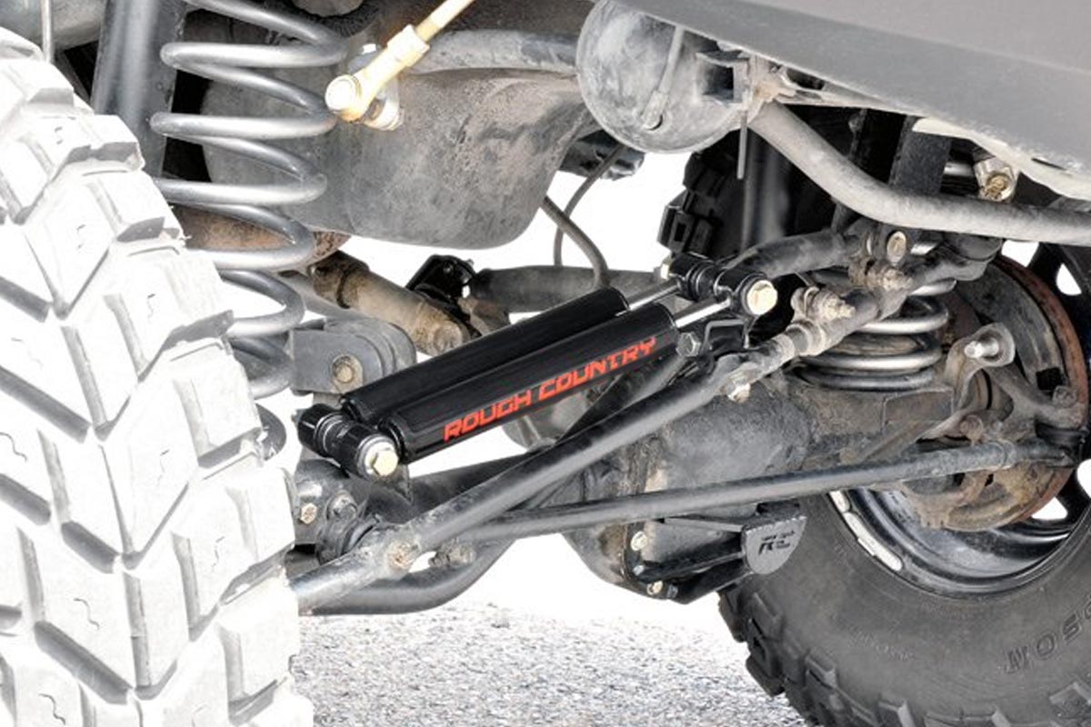Dual Steering Stabilizer | 2.5-6.5 Inch Lift | Jeep Comanche MJ/Wrangler TJ/Wrangler Unlimited 