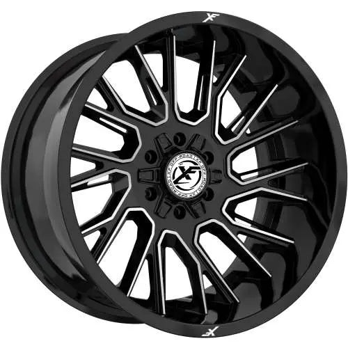 17X9 5-127/5-5.0/5-139.7/5-5.50 0 CB 78.1 GLOSS BLACK/MACHINED XF OFF-ROAD XF-2301790430GBM