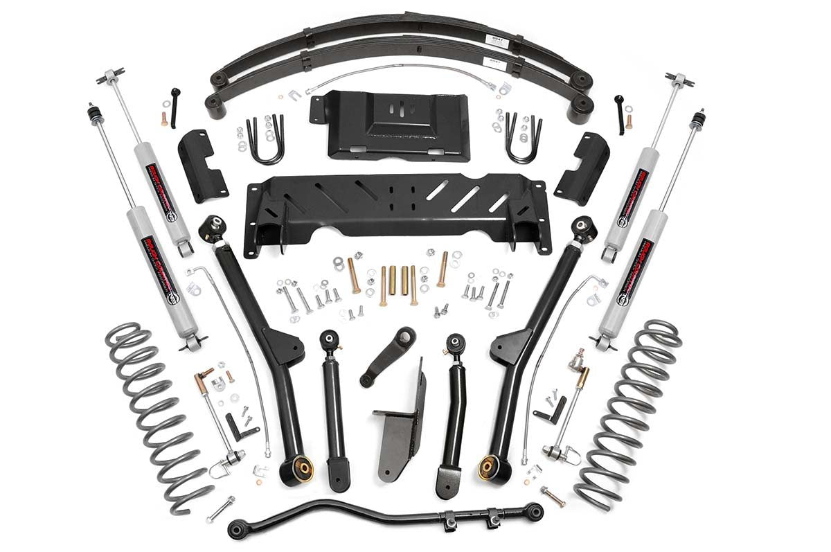 4.5 Inch Lift Kit | Long Arm | RR Leafs | NP242 | Jeep Cherokee XJ 4WD (84-01)
